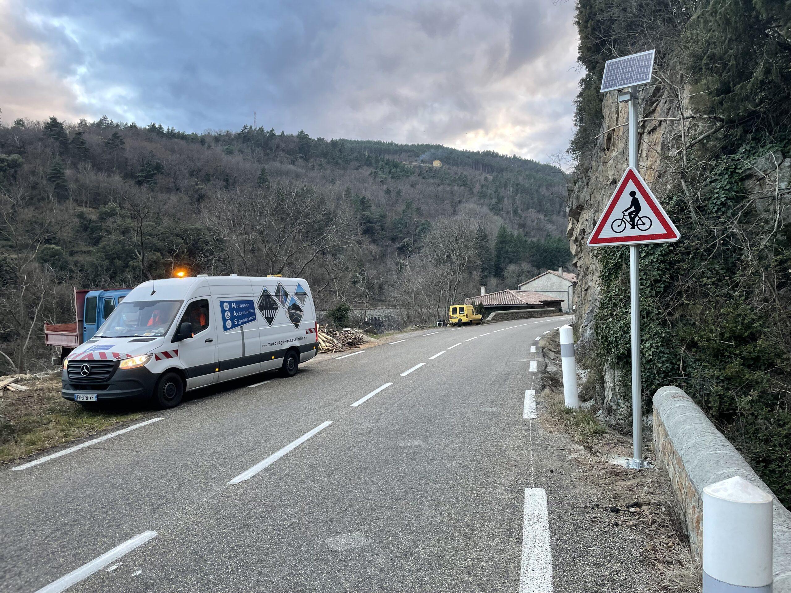 panneaux de signalisation lumienuse Drôme Ardèche 